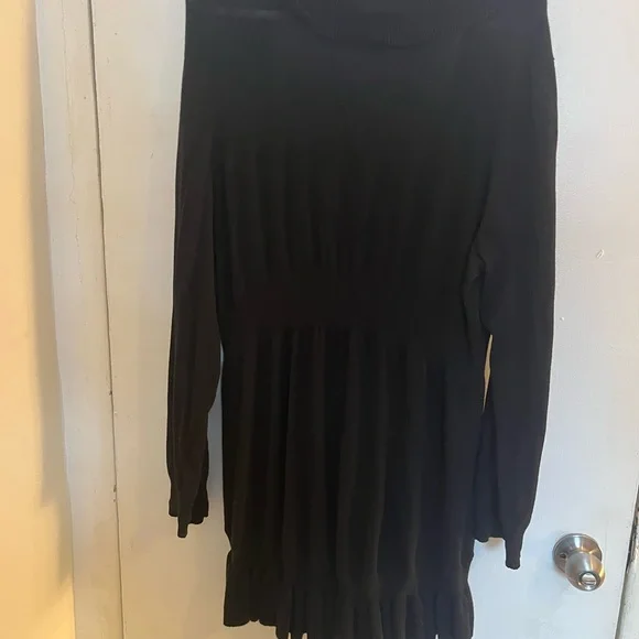 Style & Co. Black Ruffle-Front Cardigan - Picture 3 of 3